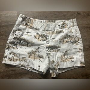 Banana republic animal print shorts size 4